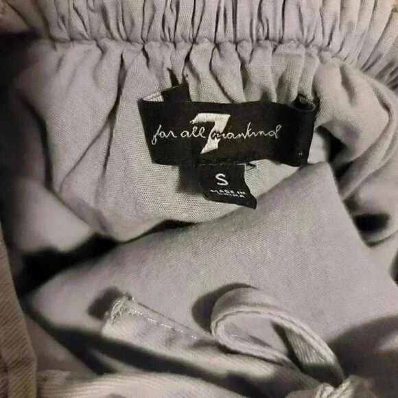 7 For All Mankind Denim Tie Back Babydoll Dress Size Small - Picture 9 of 9